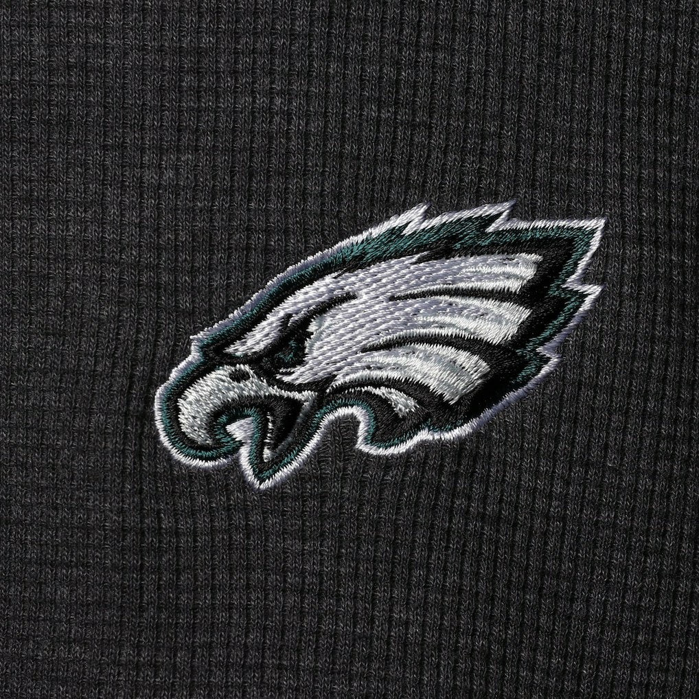 Philadelphia Eagles Dunbrooke Logo Maverick Thermal Henley Long Sleeve T-Shirt - Charcoal T-shirts