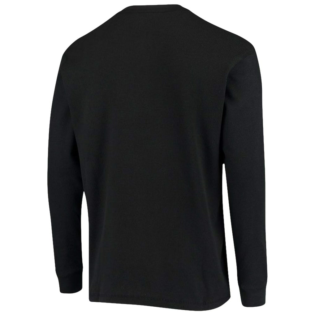 Atlanta Falcons Dunbrooke Logo Maverick Thermal Henley Long Sleeve T-Shirt - Black T-shirts