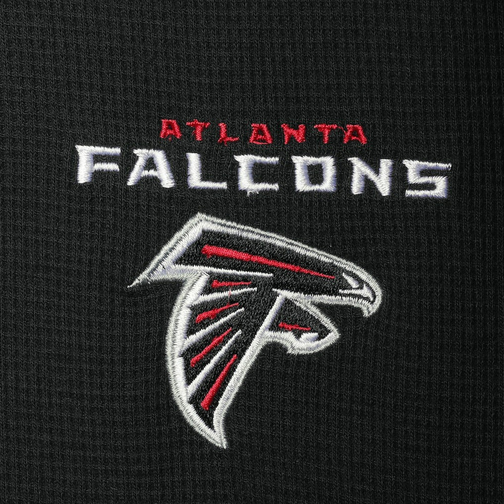 Atlanta Falcons Dunbrooke Logo Maverick Thermal Henley Long Sleeve T-Shirt - Black T-shirts