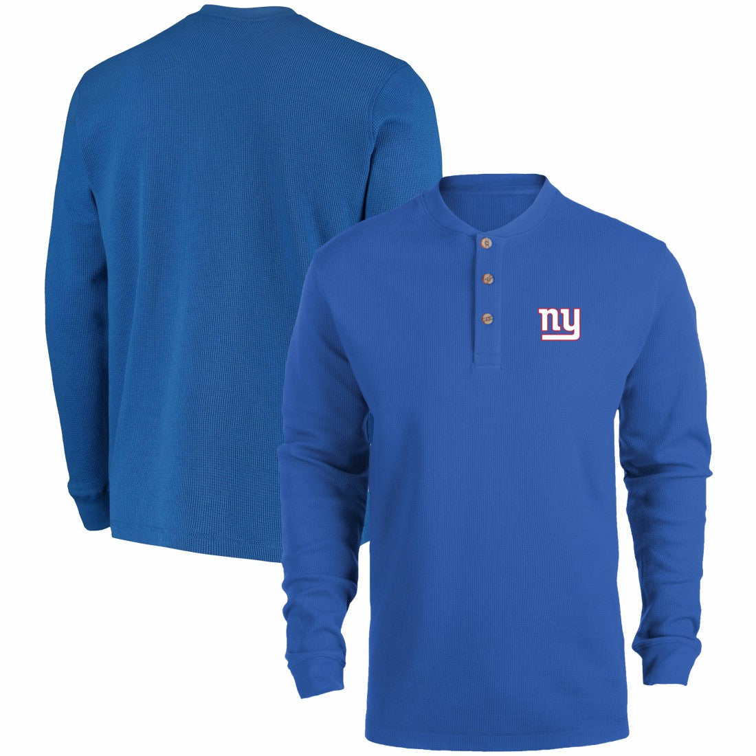 New York Giants Dunbrooke Logo Maverick Thermal Henley Long Sleeve T-Shirt - Royal T-shirts