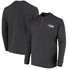 Detroit Lions Dunbrooke Logo Maverick Thermal Henley Long Sleeve T-Shirt - Charcoal T-shirts
