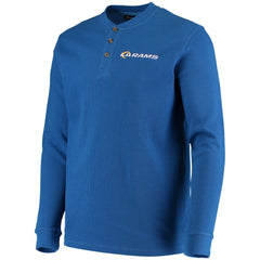 Los Angeles Rams Dunbrooke Logo Maverick Thermal Henley Long Sleeve T-Shirt - Royal T-shirts