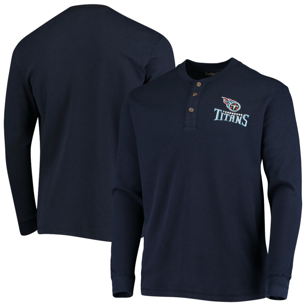 Tennessee Titans Dunbrooke Logo Maverick Thermal Henley Long Sleeve T-Shirt - Navy T-shirts