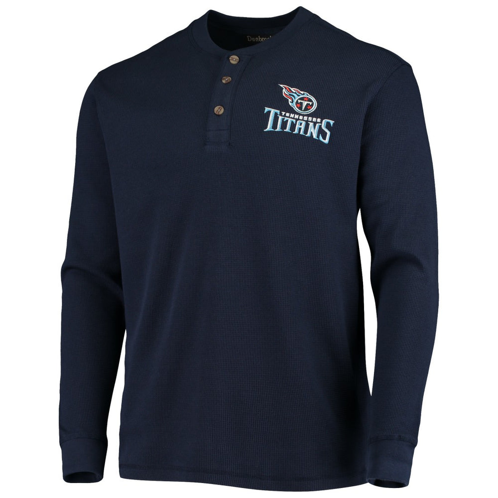 Tennessee Titans Dunbrooke Logo Maverick Thermal Henley Long Sleeve T-Shirt - Navy T-shirts