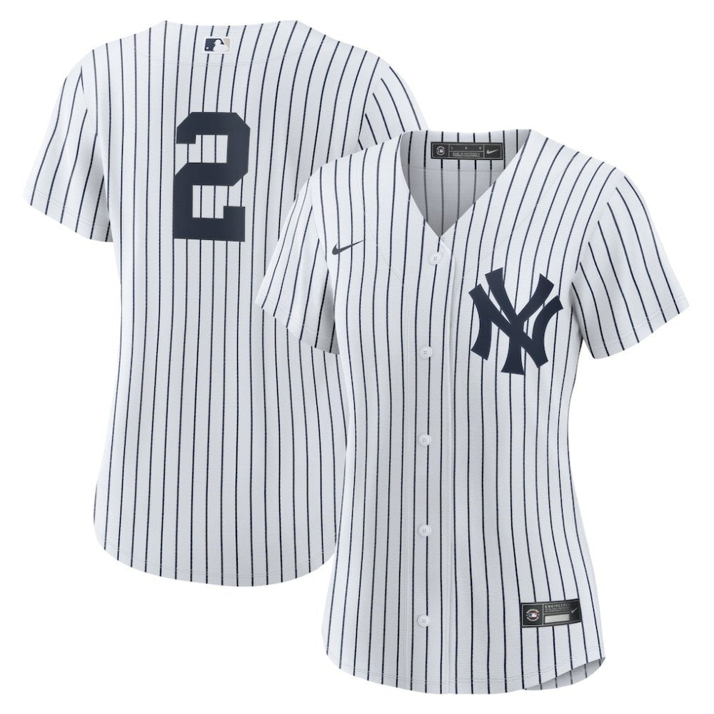 Derek Jeter New York Yankees Nike Women's Home Replica Player Jersey - White/Navy Jerseys