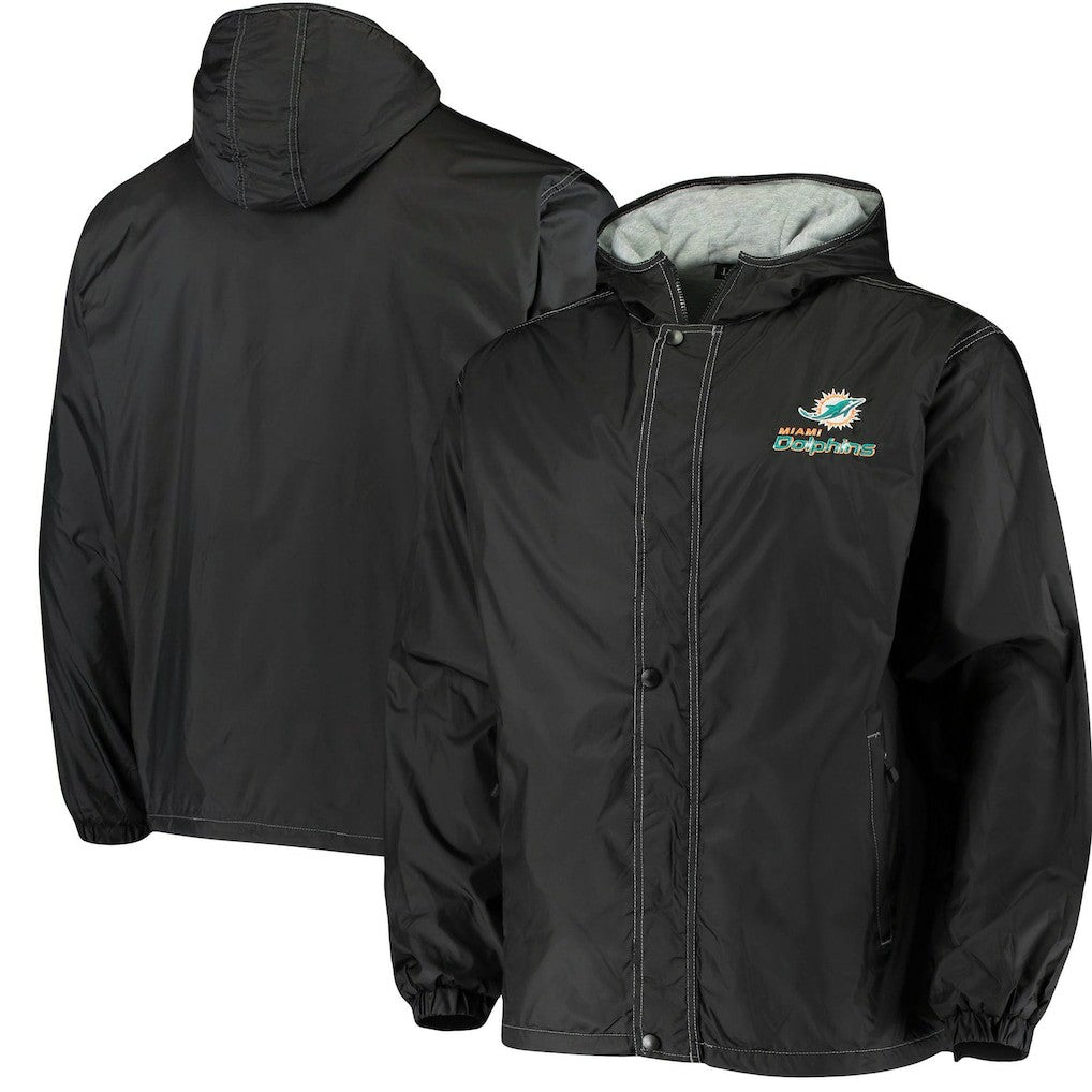 Miami Dolphins Dunbrooke Logo Legacy Stadium Full-Zip Jacket- Black - Black Jackets