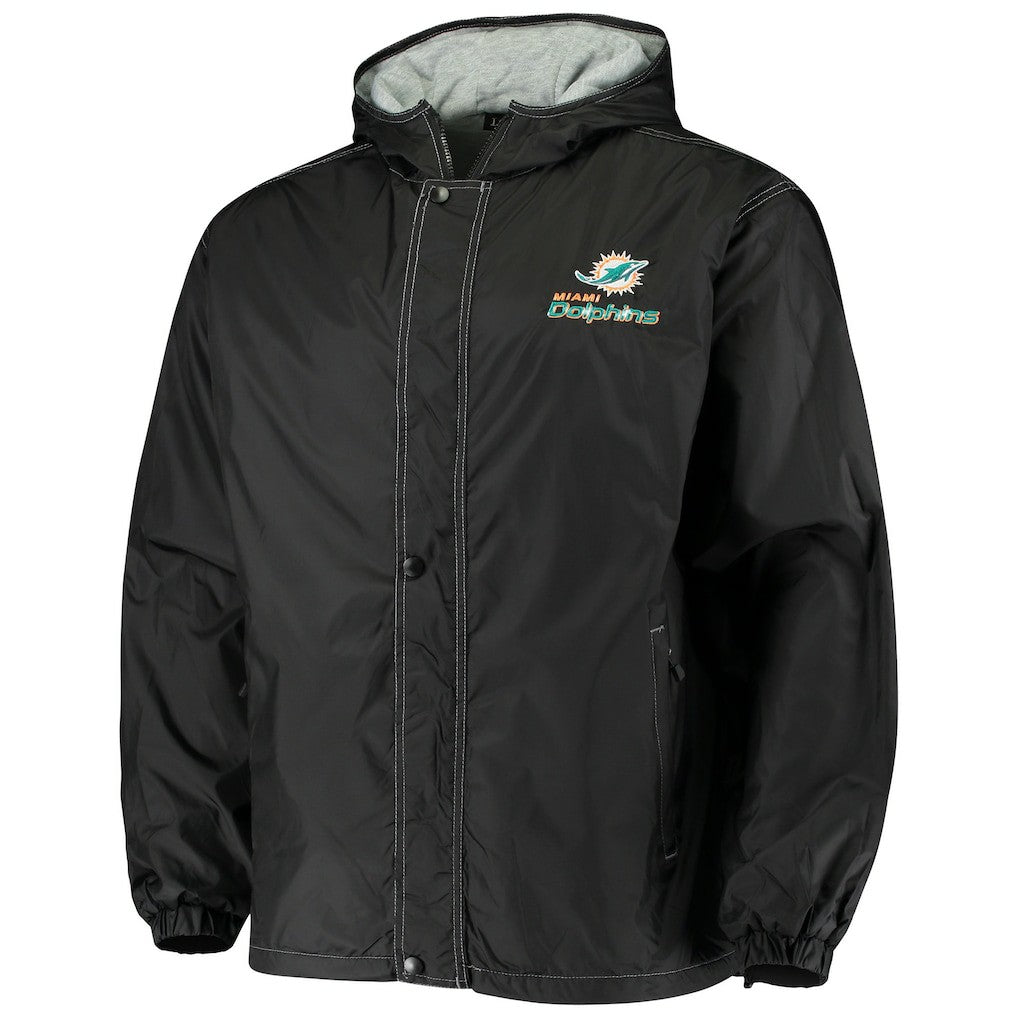 Miami Dolphins Dunbrooke Logo Legacy Stadium Full-Zip Jacket- Black - Black Jackets