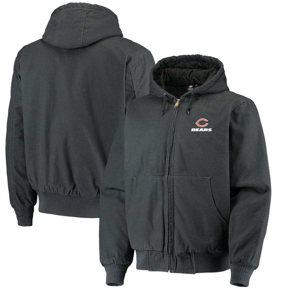 Chicago Bears Dunbrooke Dakota Cotton Canvas Hooded Jacket - Navy Jackets