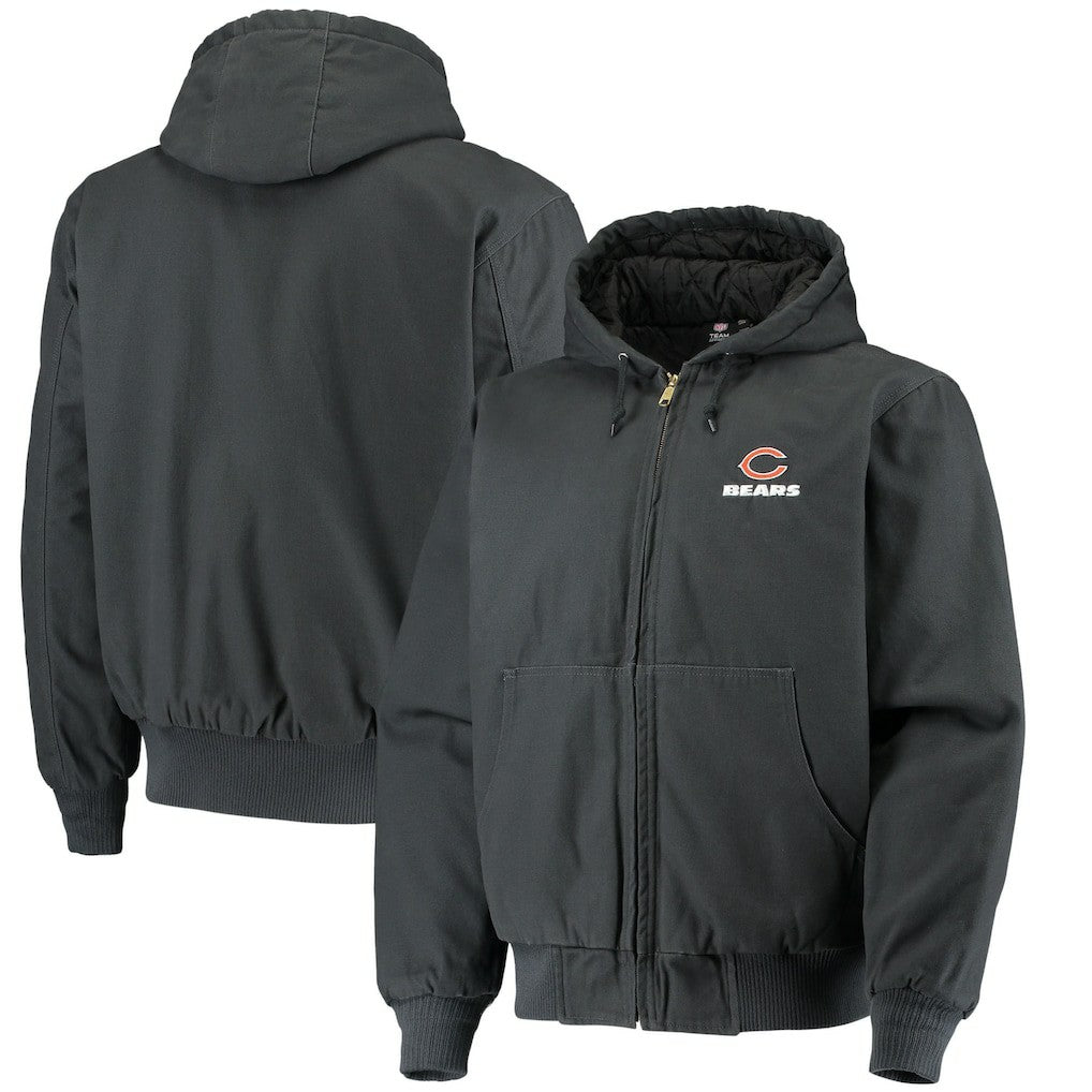 Chicago Bears Dunbrooke Dakota Cotton Canvas Hooded Jacket - Navy Jackets