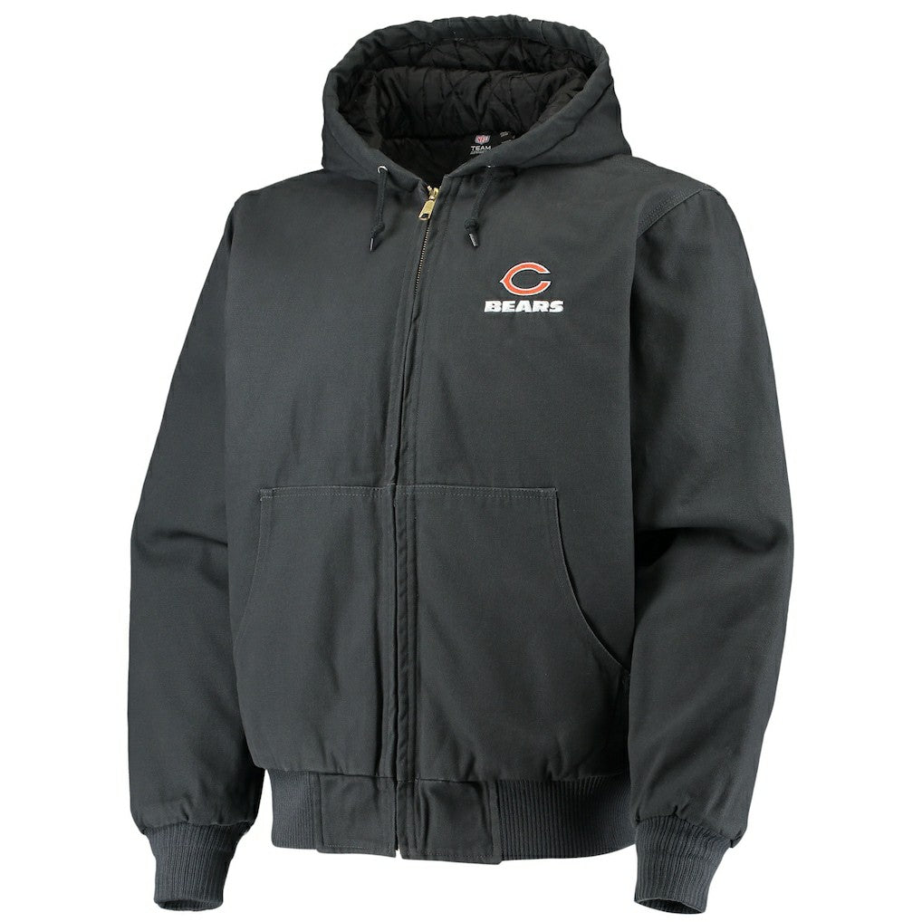 Chicago Bears Dunbrooke Dakota Cotton Canvas Hooded Jacket - Navy Jackets