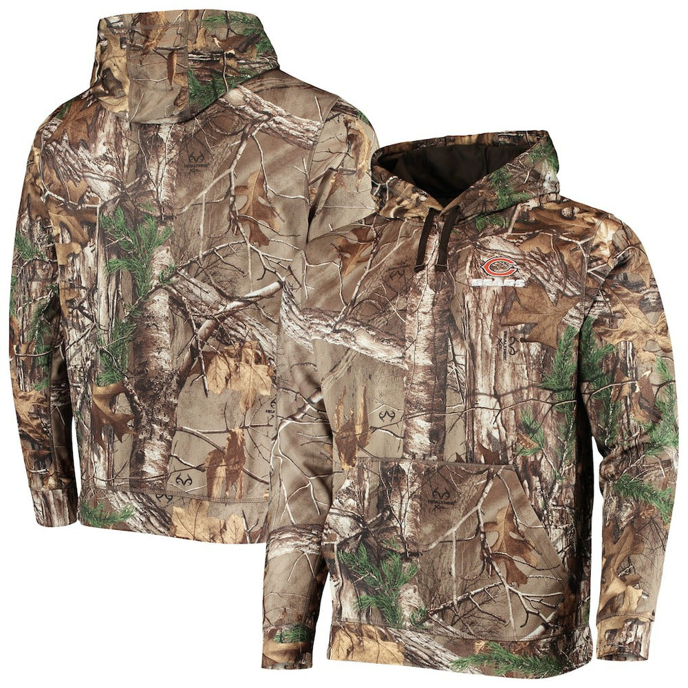 Chicago Bears Dunbrooke Circle Champion Tech Fleece Pullover Hoodie - Realtree Camo Hoodies