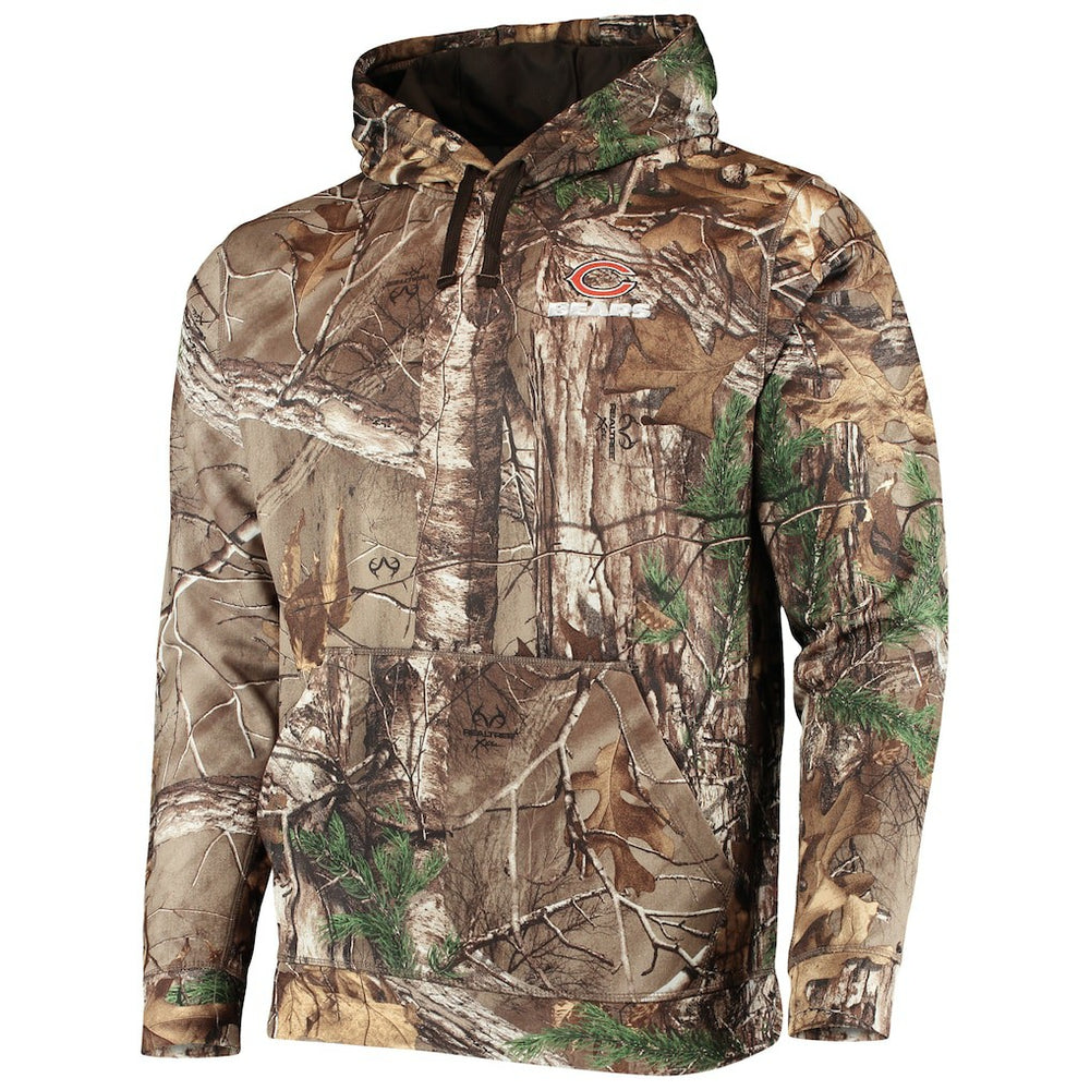 Chicago Bears Dunbrooke Circle Champion Tech Fleece Pullover Hoodie - Realtree Camo Hoodies