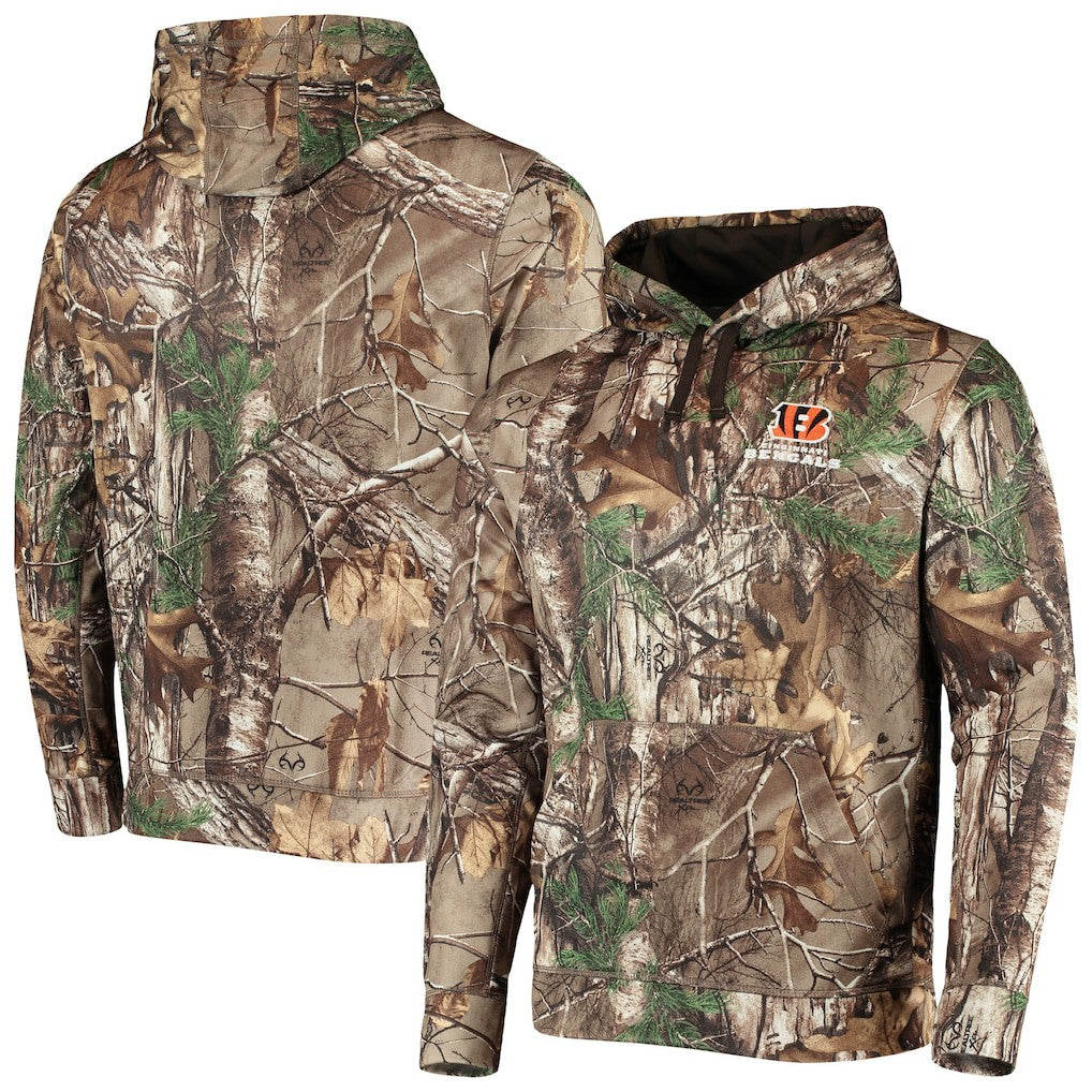 Cincinnati Bengals Dunbrooke Circle Champion Tech Fleece Pullover Hoodie - Realtree Camo Hoodies