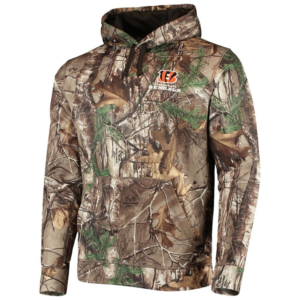 Cincinnati Bengals Dunbrooke Circle Champion Tech Fleece Pullover Hoodie - Realtree Camo Hoodies