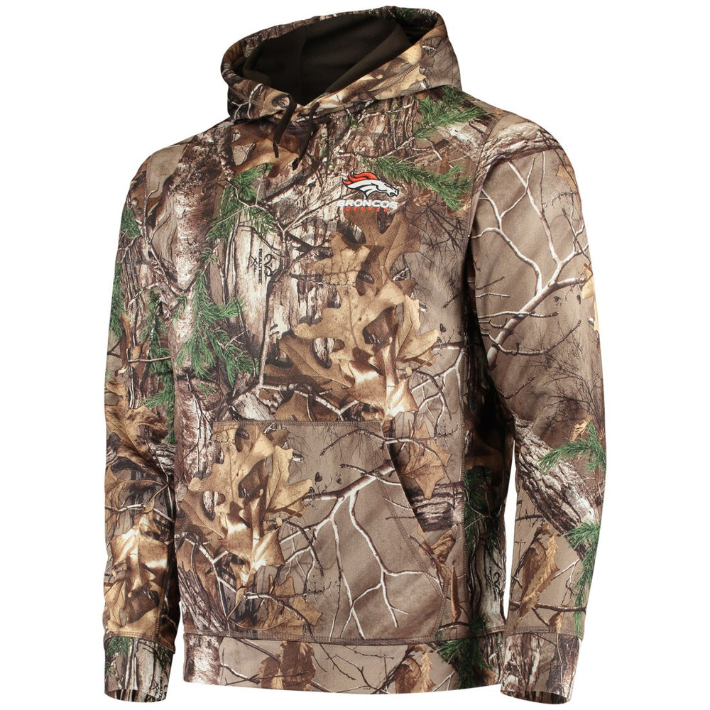 Denver Broncos Dunbrooke Circle Champion Tech Fleece Pullover Hoodie - Realtree Camo Hoodies