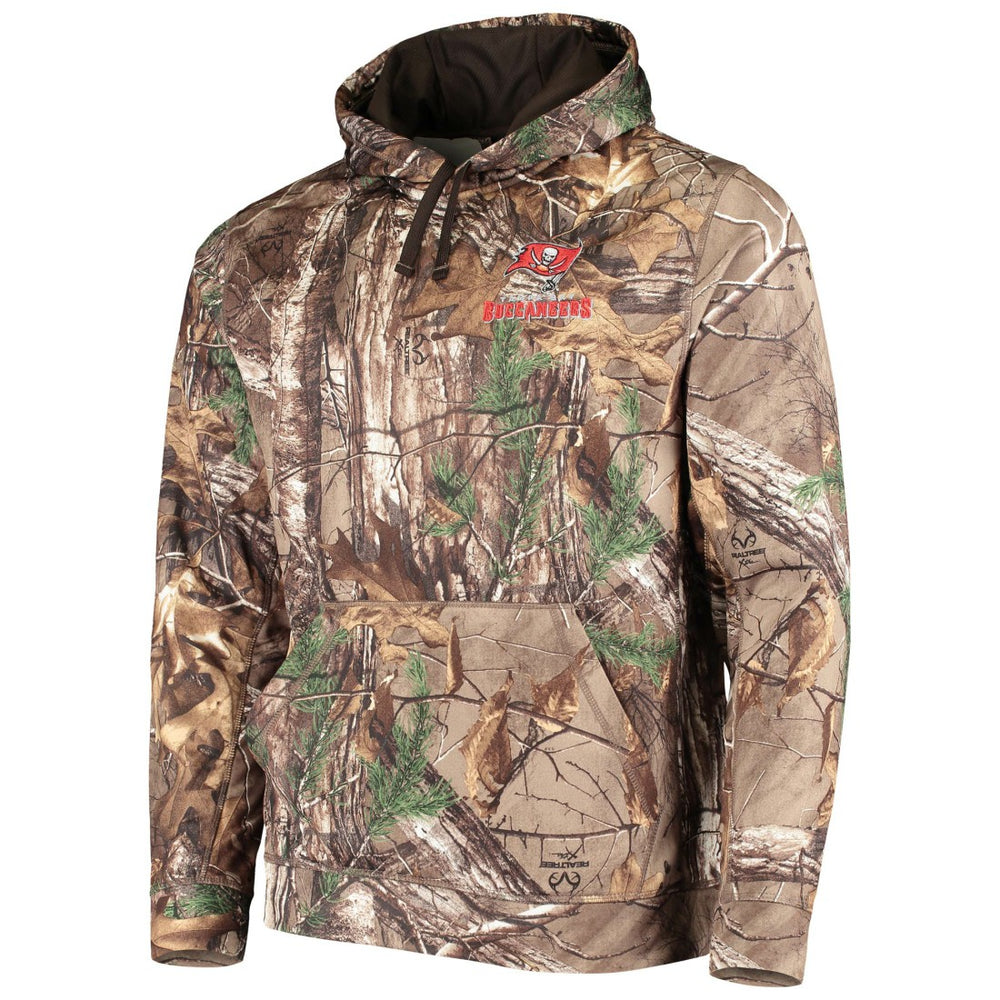 Tampa Bay Buccaneers Dunbrooke Circle Champion Tech Fleece Pullover Hoodie - Realtree Camo Hoodies