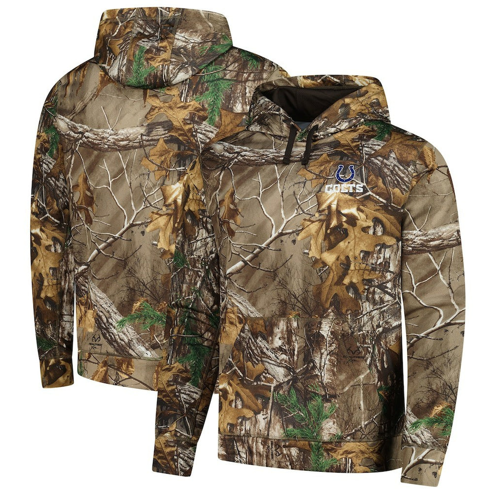 Indianapolis Colts Dunbrooke Circle Champion Tech Fleece Pullover Hoodie - Realtree Camo Hoodies