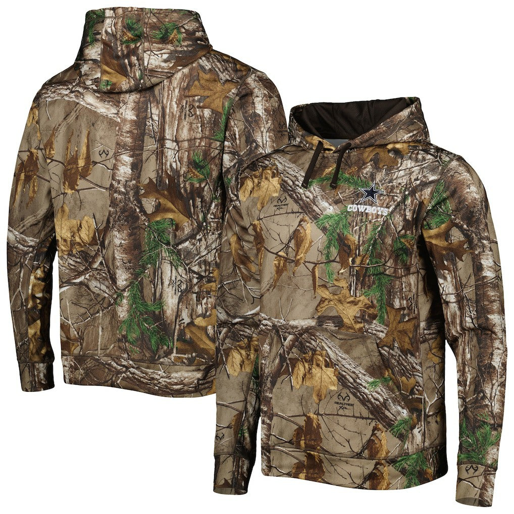 Dallas Cowboys Champion Tech Fleece Pullover Hoodie - Realtree Camo Hoodies