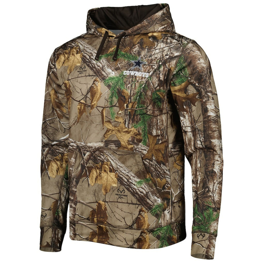 Dallas Cowboys Champion Tech Fleece Pullover Hoodie - Realtree Camo Hoodies