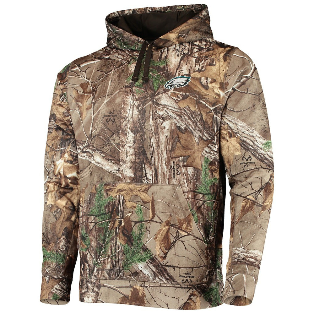 Philadelphia Eagles Dunbrooke Circle Champion Tech Fleece Pullover Hoodie - Realtree Camo Hoodies