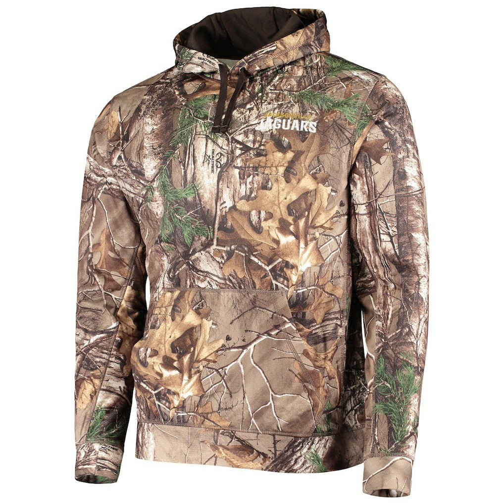 Jacksonville Jaguars Dunbrooke Circle Champion Tech Fleece Pullover Hoodie - Realtree Camo Hoodies