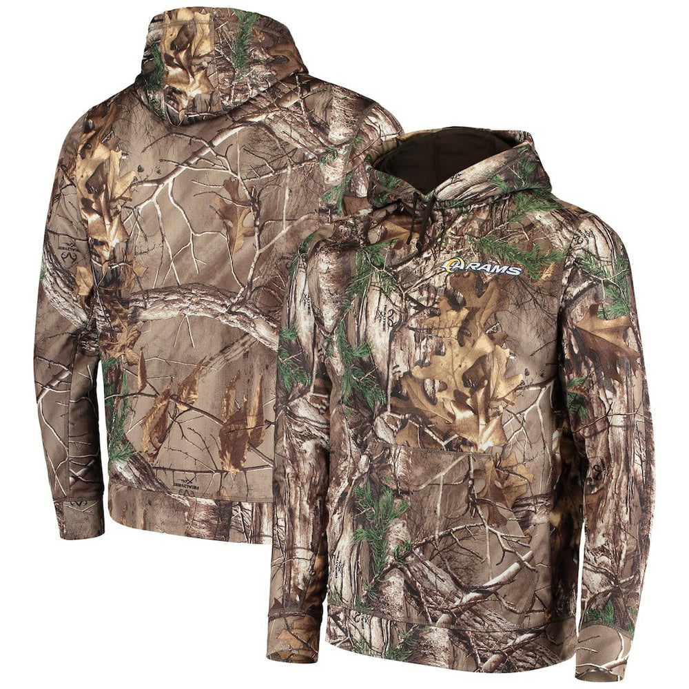 Los Angeles Rams Dunbrooke Circle Champion Tech Fleece Pullover Hoodie - Realtree Camo Hoodies
