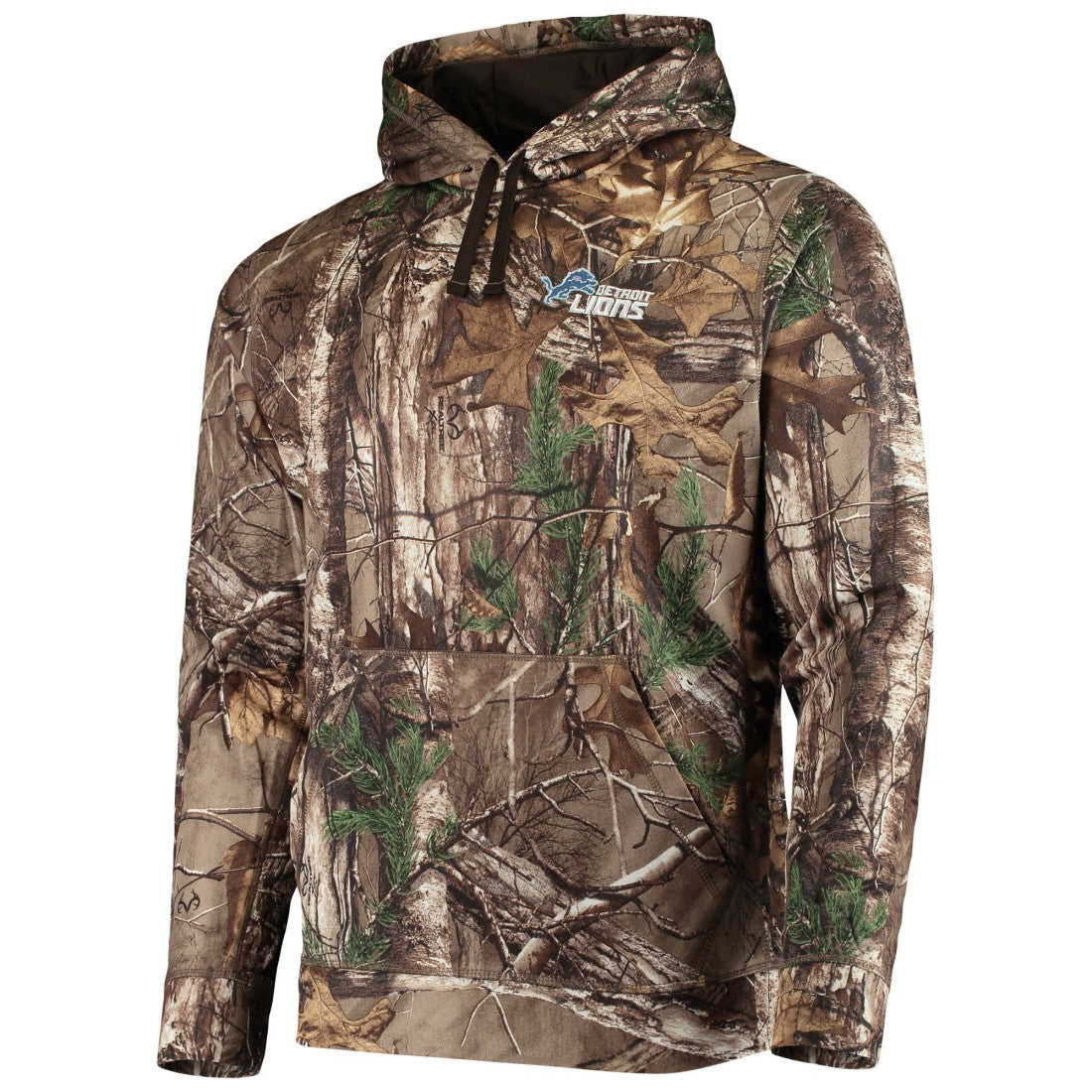 Detroit Lions Dunbrooke Circle Champion Tech Fleece Pullover Hoodie - Realtree Camo Hoodies