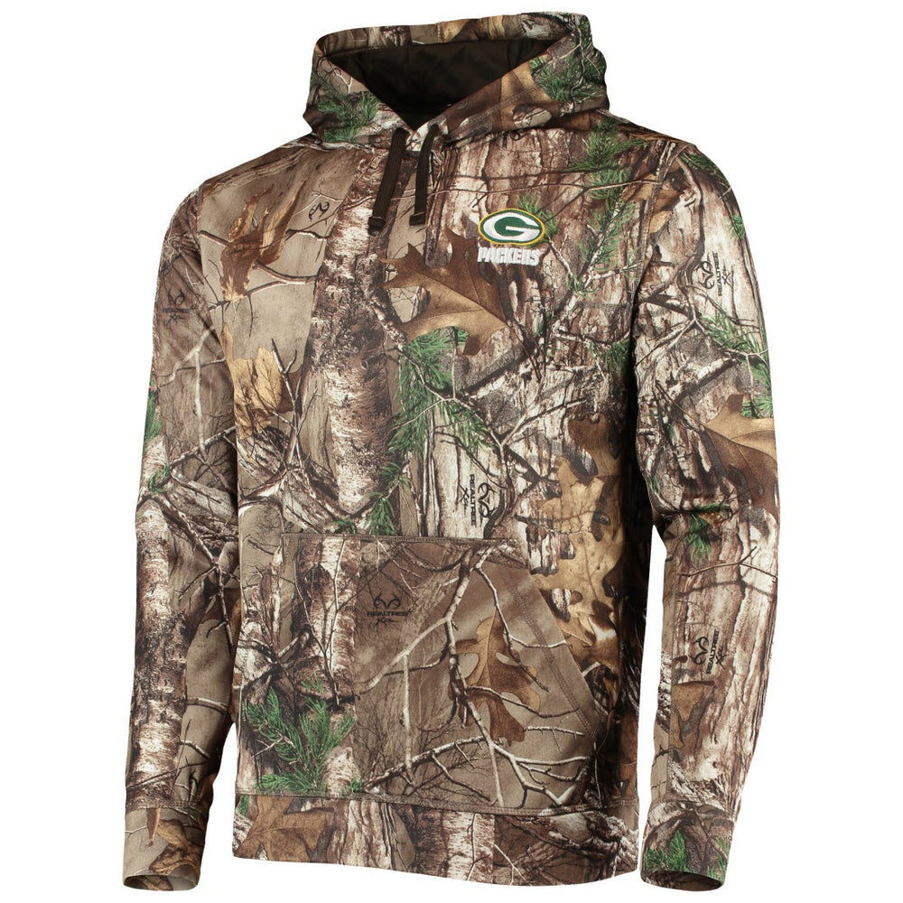 Green Bay Packers Dunbrooke Circle Champion Tech Fleece Pullover Hoodie - Realtree Camo Hoodies