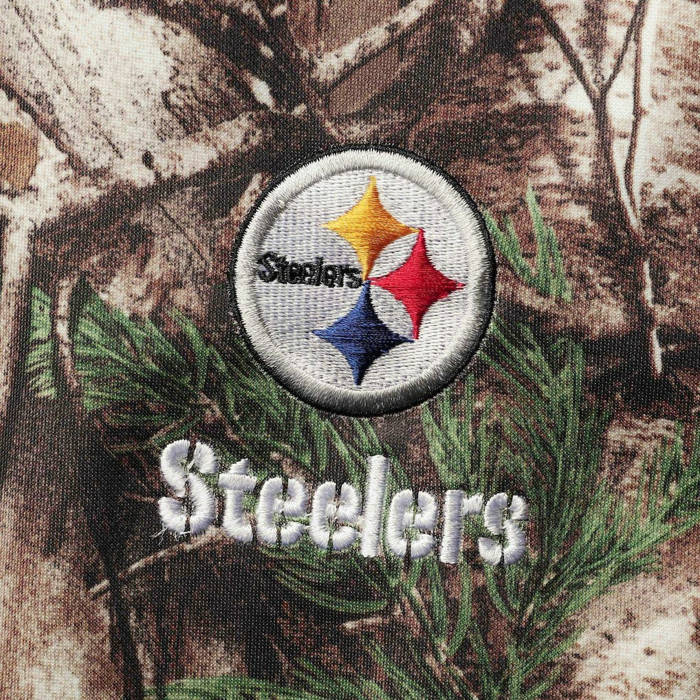 Pittsburgh Steelers Dunbrooke Circle Champion Tech Fleece Pullover Hoodie - Realtree Camo Hoodies
