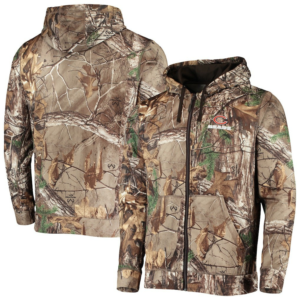 Chicago Bears Dunbrooke Trophy Tech Fleece Full-Zip Hoodie - Realtree Camo Hoodies