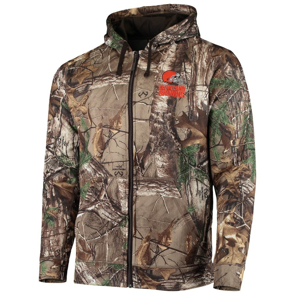 Cleveland Browns Dunbrooke Trophy Tech Fleece Full-Zip Hoodie - Realtree Camo Hoodies