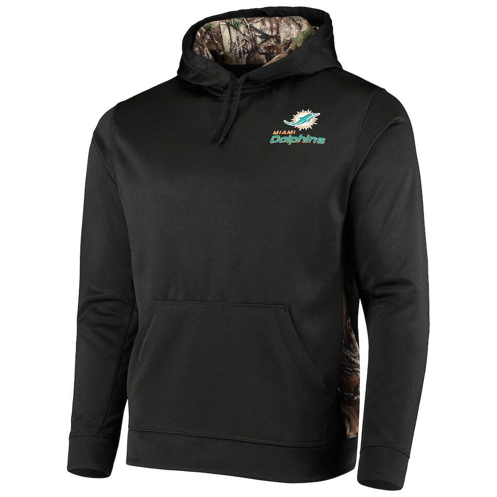 Miami Dolphins Dunbrooke Logo Ranger Pullover Hoodie - Black/Realtree Camo Hoodies