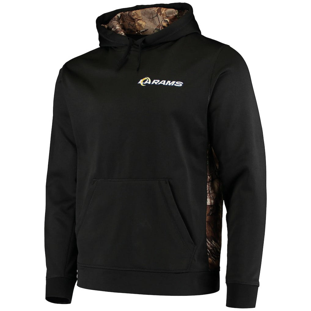 Los Angeles Rams Dunbrooke Logo Ranger Pullover Hoodie - Black/Realtree Camo Hoodies
