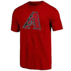 Arizona Diamondbacks Weathered Official Logo Tri-Blend T-Shirt - Red T-shirts