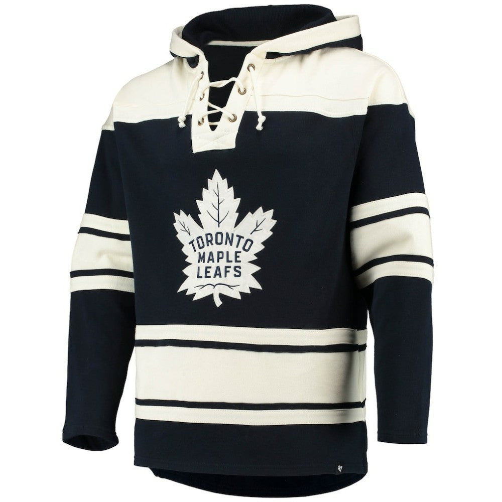 Auston Matthews Toronto Maple Leafs '47 Player Name & Number Lacer Pullover Hoodie - Blue | US 3848269