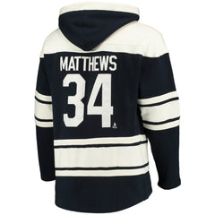 Auston Matthews Toronto Maple Leafs '47 Player Name & Number Lacer Pullover Hoodie - Blue | US 3848269