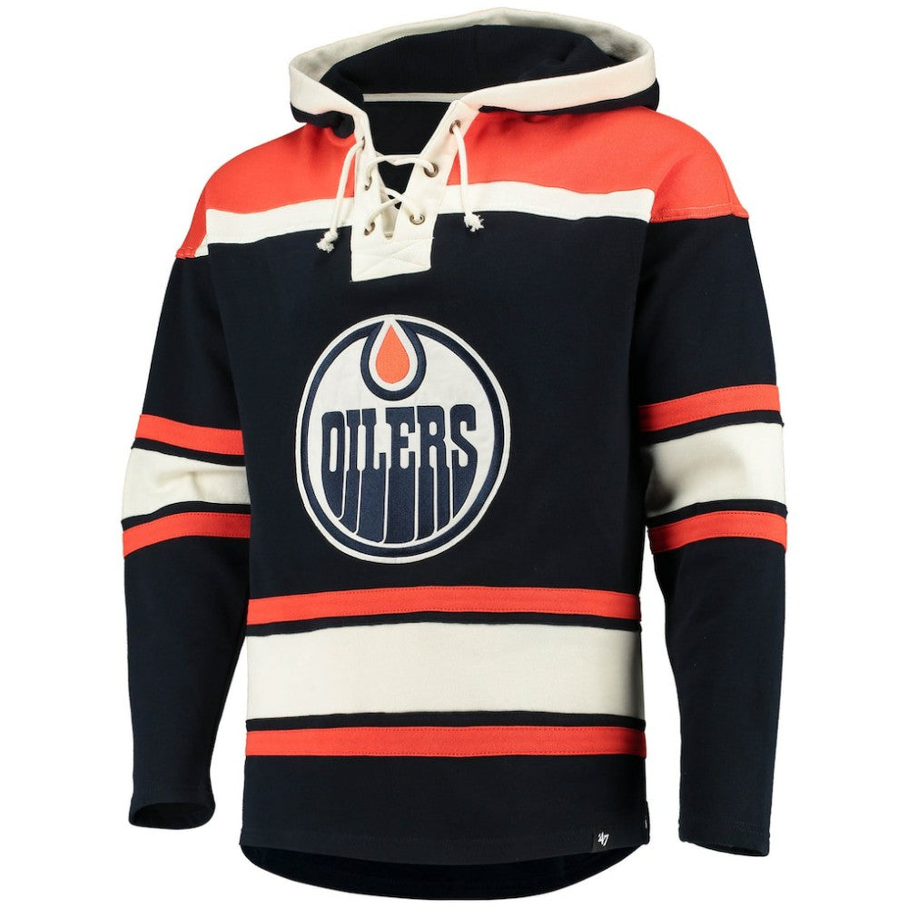 Connor McDavid Edmonton Oilers '47 Player Name & Number Lacer Pullover Hoodie - Navy | US 3848273