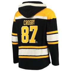 Sidney Crosby Pittsburgh Penguins '47 Player Name & Number Lacer Pullover Hoodie - Black | US 3848274