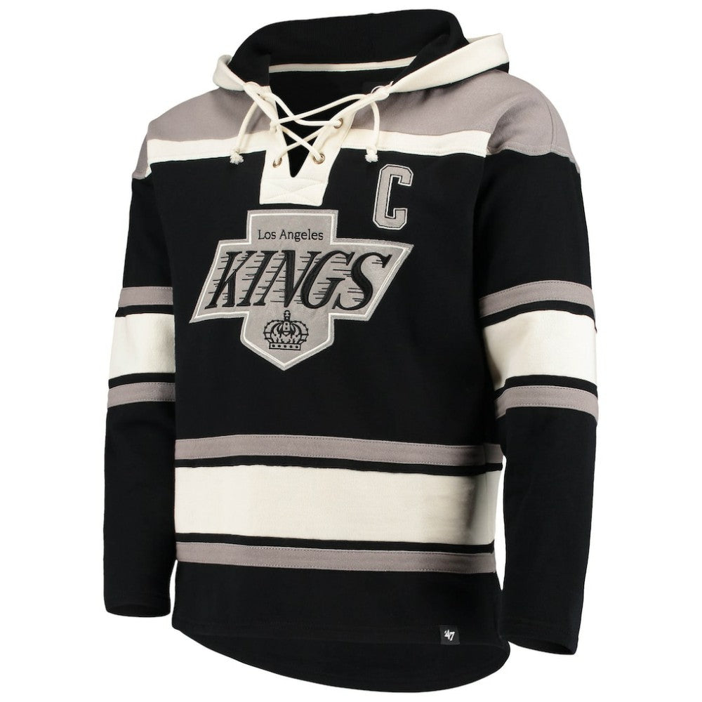 Wayne Gretzky Los Angeles Kings '47 Retired Player Name & Number Lacer Pullover Hoodie - Black | US 3848803