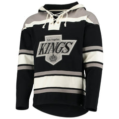 Luc Robitaille Los Angeles Kings '47 Retired Player Name & Number Lacer Pullover Hoodie - Black | US 3848804