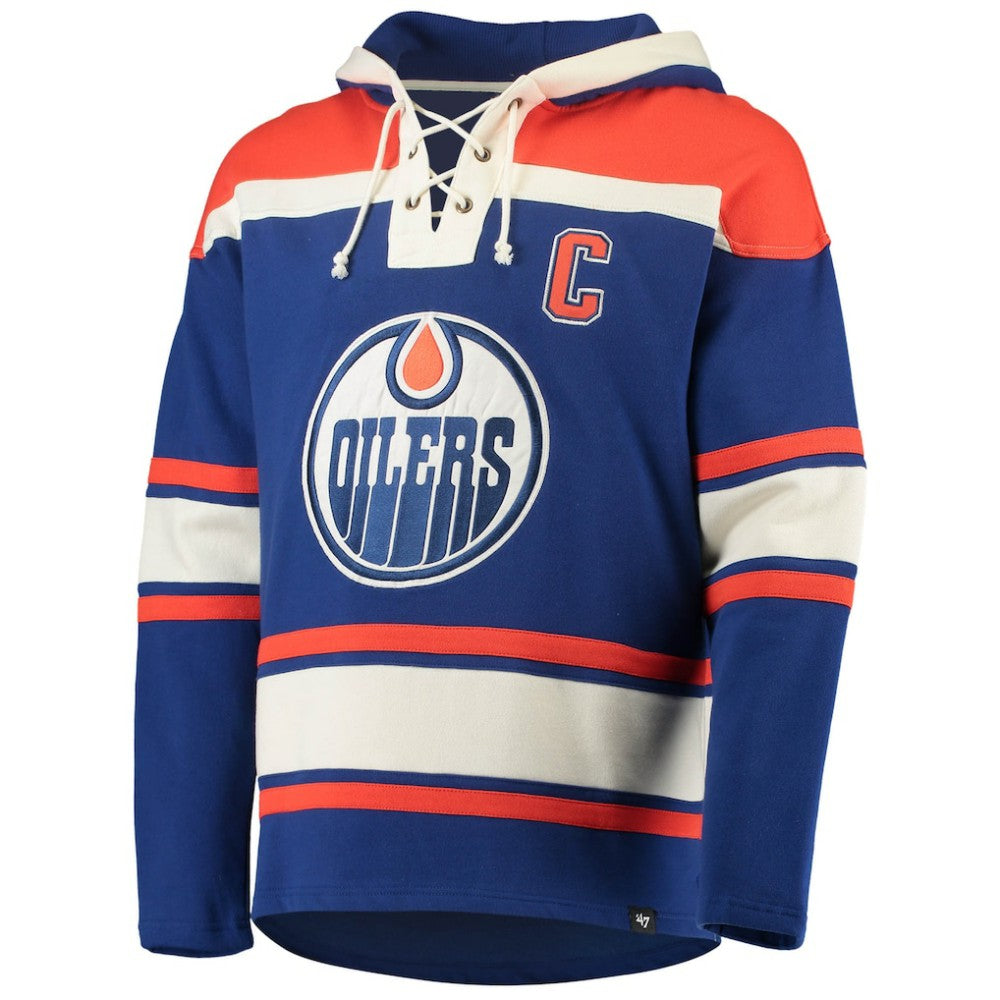 Wayne Gretzky Edmonton Oilers '47 Retired Player Name & Number Lacer Pullover Hoodie - Royal | US 3848806