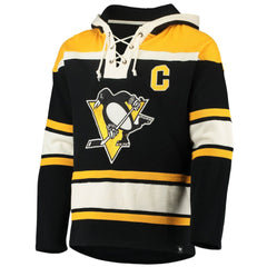 Mario Lemieux Pittsburgh Penguins '47 Retired Player Name & Number Lacer Pullover Hoodie - Black | US 3848807