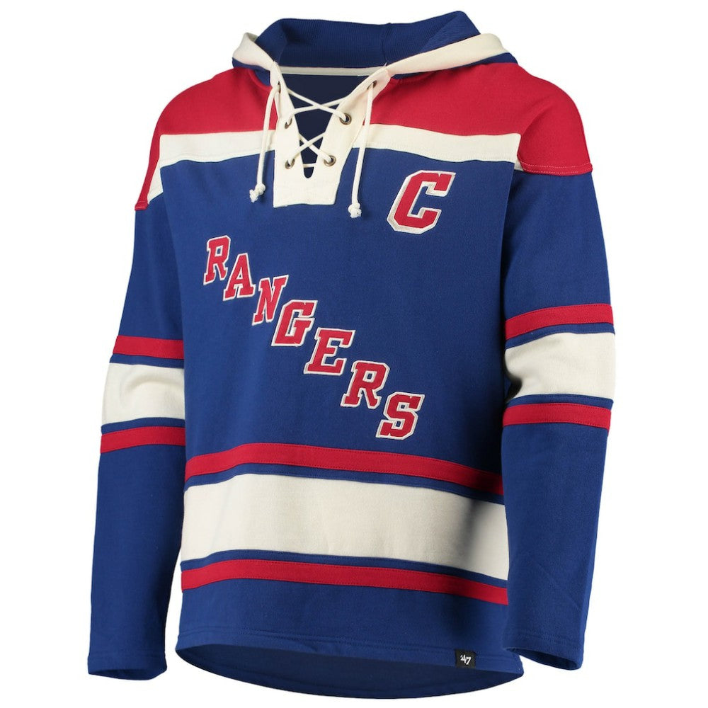Wayne Gretzky New York Rangers '47 Retired Player Name & Number Lacer Pullover Hoodie - Blue | US 3848808