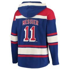 Mark Messier New York Rangers '47 Retired Player Name & Number Lacer Pullover Hoodie - Blue | US 3848811