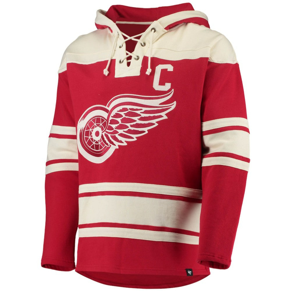 Gordie Howe Detroit Red Wings '47 Retired Player Name & Number Lacer Pullover Hoodie - Red | US 3848812