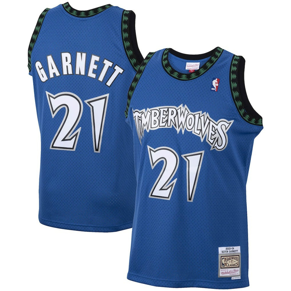Kevin Garnett Minnesota Timberwolves 2003/04 Hardwood Classics Swingman Jersey Blue - Mitchell & Ness