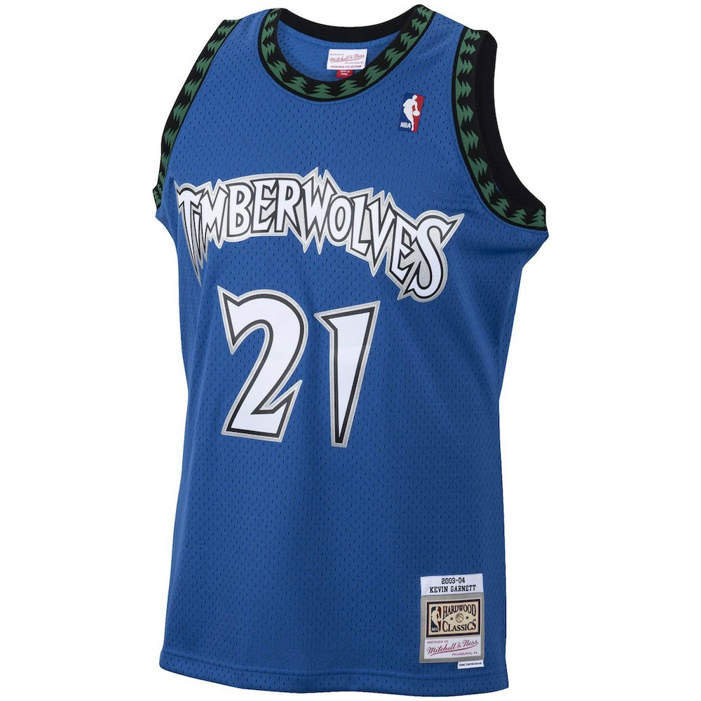 Kevin Garnett Minnesota Timberwolves 2003/04 Hardwood Classics Swingman Jersey Blue - Mitchell & Ness