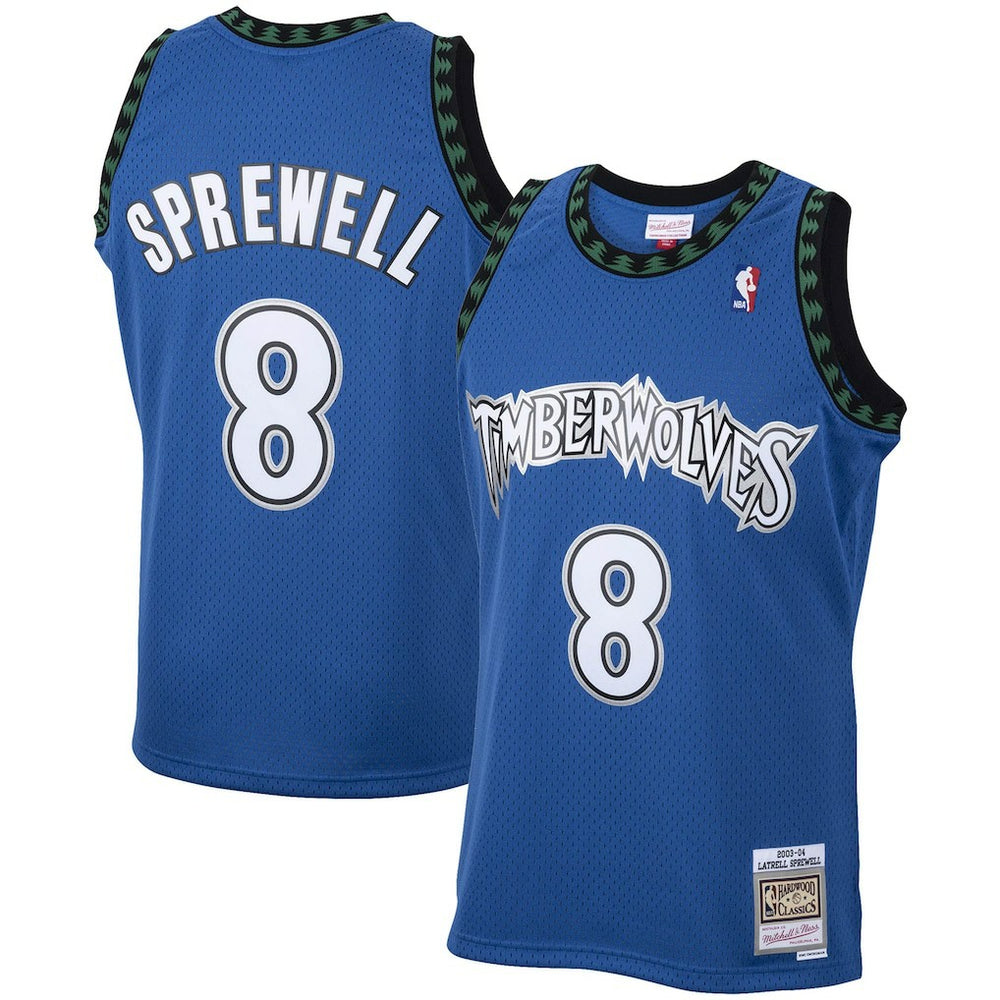 Latrell Sprewell Minnesota Timberwolves 2003/04 Hardwood Classics Swingman Jersey Blue - Mitchell & Ness