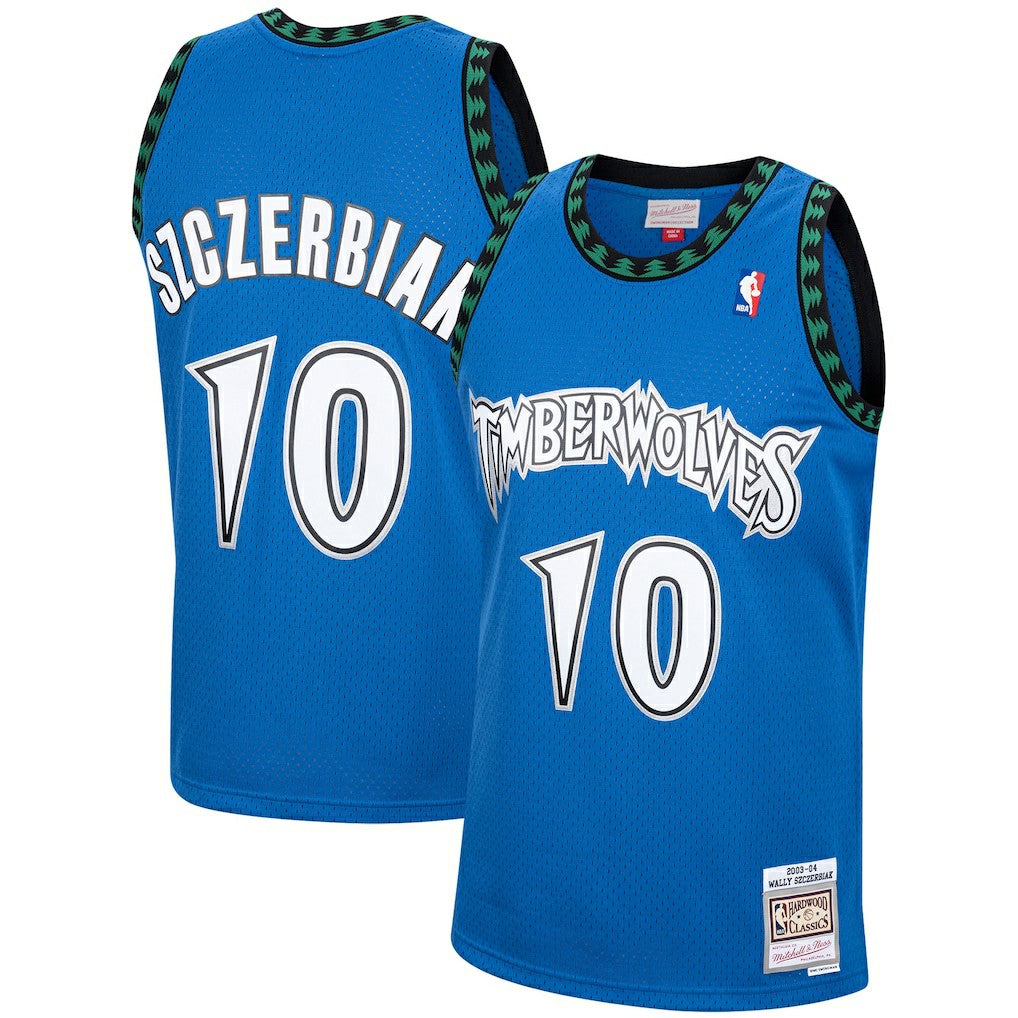 Wally Szczerbiak Minnesota Timberwolves 2003/04 Hardwood Classics Swingman Jersey Blue - Mitchell & Ness outlet