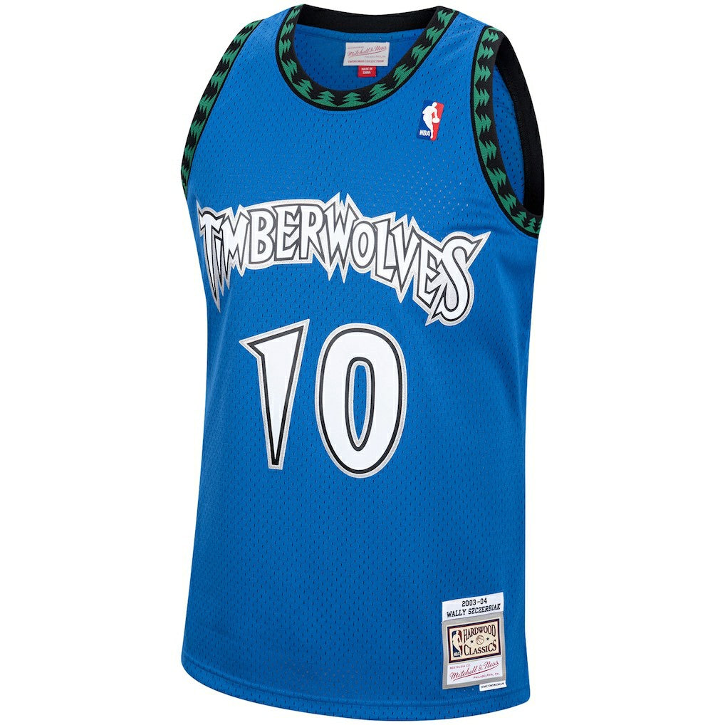 Wally Szczerbiak Minnesota Timberwolves 2003/04 Hardwood Classics Swingman Jersey Blue - Mitchell & Ness outlet